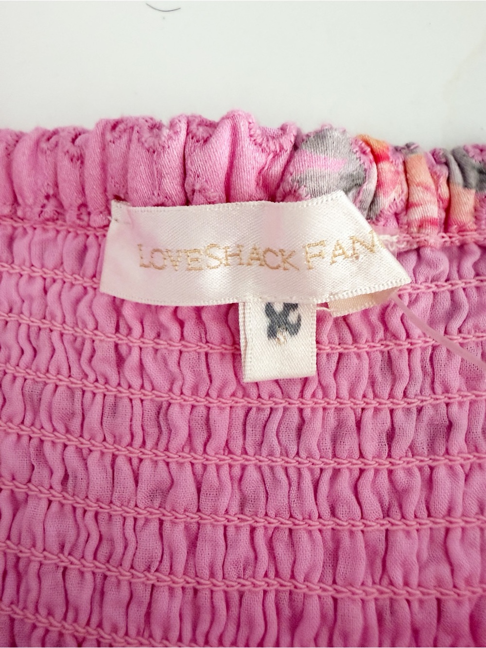 LoveShackFancy Altima Puff Sleeve Eyelet Pink Floral Mini Dress Sz S $395 - Picture 7 of 11